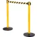 Barrière à sangle rétractable Global Industrial™, poteau jaune de 40 pouces, sangle noire et jaune de 11 pieds – Lot de 2
