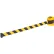 Barrière magnétique rétractable Global Industrial™, boîtier jaune avec sangle noire/jaune de 15'