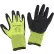Gants Global Industrial™ en latex froissé, couleur haute visibilité citron vert/noir, taille L - Lot de 12