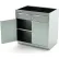 AERO Stainless Steel Base Cabinet BC-1703, 2 Hinged Doors, 1 Shelf, 2 Drawers, 48"W x 21"D x 36"H