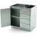 AERO Stainless Steel Base Cabinet BC-1901, 1 Hinged Door, 1 Shelf, 4 Drawers, 36"W x 21"D x 36"H