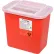 Oakridge Products 2 Gallon Sharps Container w/ Slide Lid, Red