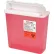 Conteneur pour objets tranchants Oakridge Products, 5 quarts, avec couvercle à ouverture horizontale, modèle M, rouge