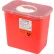 Conteneur pour objets tranchants Oakridge Products de 2 gallons avec couvercle à rotor, rouge