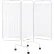 Global Industrial™ Mobile 3-Panel Privacy Screen, Vinyl Panels, 79-1/2"W x 68"H, White