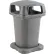 Poubelle d'extérieur en plastique Global Industrial™, couvercle à charnières, 60 gallons, grise