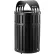 Global Industrial™ Slatted Steel Trash Can with Canopy Top, 45 Gallon, Black