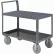 Chariot de service Global Industrial™ avec 2 étagères, capacité de 1 200 lb, 48" L x 24" l x 31" H, gris