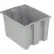 Global Industrial™ Plastic Stack & Nest Storage Container, No Lid, 19-1/2"Lx15-1/2"Wx13"H, Gray - Pkg Qty 6