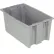 Global Industrial™ Plastic Stack & Nest Storage Container, No Lid, 18"L x 11"W x 9"H, Gray - Pkg Qty 6