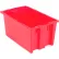 Conteneur de rangement empilable et emboîtable en plastique Global Industrial™, sans couvercle, 18" de long x 11" de large x 6" de haut, rouge - Lot de 6