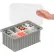 Couvercle d'insert Dandux 50B0112LI pour boîte empilable à compartiments séparables, 16" de long x 11" de large, transparent - Lot de 6