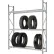 Support à pneus pour chariots élévateurs Global Industrial™, modèle de base à 3 niveaux, 72" de largeur x 24" de profondeur x 120" de hauteur