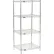 Étagère Nexel® 4, structure en fil métallique chromé, ensemble de base, 24" de largeur x 21" de profondeur x 63" de hauteur