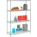 Nexel® 4 Shelf, Zinc Chromate Wire Shelving-In-A-Box, 36"W x 18"D x 74"H
