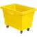 Global Industrial™ Plastic Bulk Box Truck, 6 Bushel, Direct Mount Base, Yellow