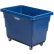 Global Industrial™ Conteneur en plastique pour vrac chariot à caisse, 8 boisseaux, socle en acier, bleu
