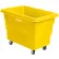 Plastique industriel mondial™ en vrac chariot à caisse , 8 boisseaux, base à montage direct, jaune