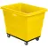 Global Industrial™ Plastic Bulk Box Truck, 12 Bushel, Steel Chassis Base, Yellow