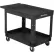 Chariot utilitaire Global Industrial™ avec 2 étagères et roulettes de 5", 44" de longueur x 25-1/2" de largeur x 32-1/2" de hauteur, noir