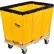 Global Industrial™ KD, 8 boisseaux, chariot de transport en vrac avec panier en vinyle jaune