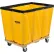 Global Industrial™ KD, 16 boisseaux, chariot de transport en vrac avec panier en vinyle jaune
