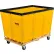 Global Industrial™ KD, 20 boisseaux, chariot de transport en vrac avec panier en vinyle jaune
