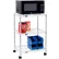 Chariot micro-ondes Nexel® à 3 niveaux et à station unique, en fil métallique, 24" de long x 18" de large x 36" de haut