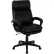 Fauteuil de direction antimicrobien Interion® à dossier haut et accoudoirs fixes, en cuir reconstitué, noir