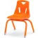 Chaise en plastique Jonti-Craft® Berries® avec pieds à revêtement en poudre - Hauteur : 25,4 cm (10 po) - Orange