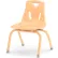 Chaise en plastique Jonti-Craft® Berries® avec pieds thermolaqués - Hauteur : 12" - Couleur : Camel