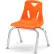 Jonti-Craft® Berries® Plastic Chair with Chrome-Plated Legs - 12" Ht - Orange