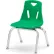 Chaise en plastique Jonti-Craft® Berries® avec pieds chromés - Hauteur : 12" - Verte