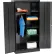 Tennsco® Combination Metal Storage Cabinet, 36"W x 18"D x 72"H, Black, Unassembled