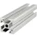 80/20® 10 Series 1" x 1" Four T-Slotted Extrusion Profile, 120"L Stock Bar