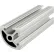 Profilé extrudé rond 80/20® série 10, rainures en T doubles et simples, 1" x 1", barre en stock de 120" de long