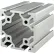 80/20® 40 Series 3-1/8" x 3-1/8" Eight T-Slotted Extrusion Profile, 118-1/8"L Stock Bar