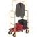 Global Industrial™ Gold Stainless Steel Bellman Cart Straight Uprights 8" Pneumatic Casters