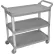 Luxor® SC13G Gray 3-Shelf Plastic Serving Utility Cart 300 Lb. Capacity