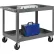 Chariot de stockage en acier Global Industrial™ avec 2 étagères, capacité de 800 lb, 36" de longueur x 24" de largeur x 32" de hauteur