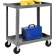 Chariot de stockage en acier Global Industrial™ avec 2 étagères, capacité de 800 lb, 30" de longueur x 18" de largeur x 36" de hauteur
