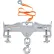 Accessoire pour chariot élévateur Global Industrial™ : crochet pivotant à double fourche, capacité de 4 000 lb.
