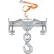 Accessoire pour chariot élévateur Global Industrial™ : crochet pivotant à double fourche, capacité de 10 000 lb.