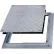 Acudor Aluminum Diamond Plate Floor Door - No Hinge, 24"W x 24"H Door Opening