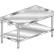 Support pour équipement de fabrication aéronautique avec crédence, plateau en acier inoxydable 430 de calibre 16, 60" de largeur x 30" de profondeur