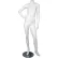 Mannequin féminin - Sans tête, main droite sur la hanche, jambe gauche de profil - Finition mate