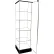 Vitrine en verre sans cadre, vue panoramique, 20" de largeur x 20" de profondeur x 72" de hauteur, 4 étagères