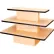 Table rectangulaire à trois niveaux, en érable avec bordure noire