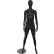 Mannequin féminin - mains le long du corps, jambes écartées - finition brillante, noir