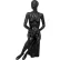 Mannequin femme - Assise, jambes sur le côté - Finition brillante, Noir